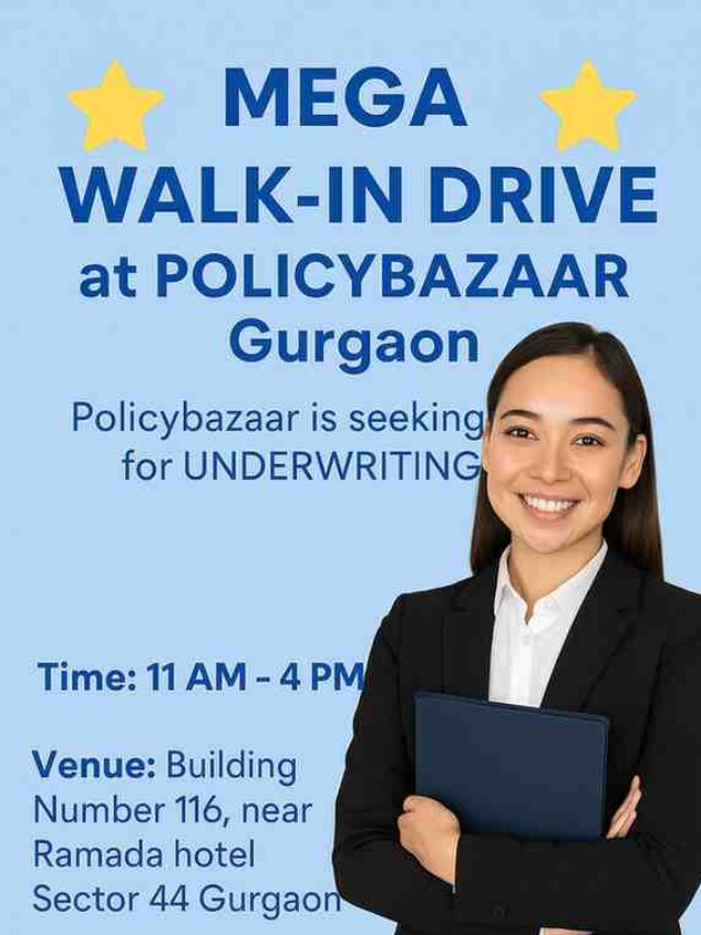 Policybazaar Mega Walk-in Drive Gurugram – Apply Now