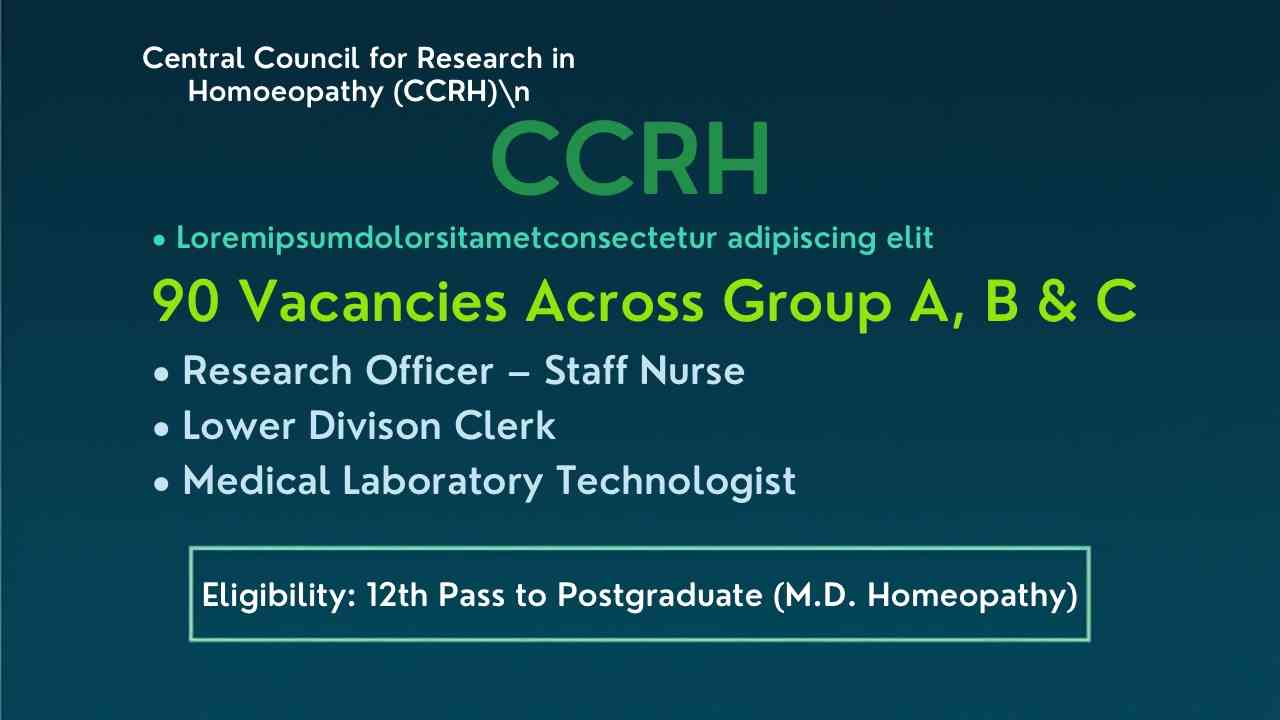 CCRH Recruitment