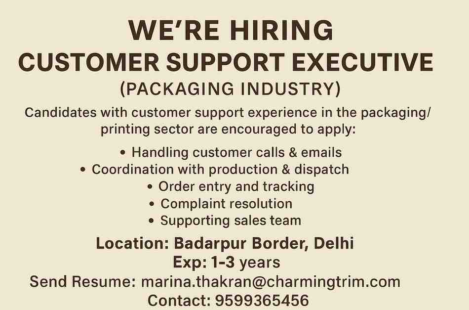 Customer Support Jobs in Delhi