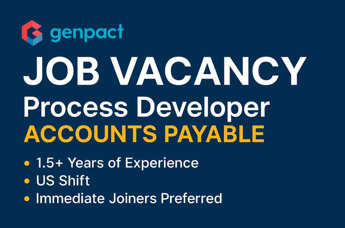 Genpact Noida Vacancy