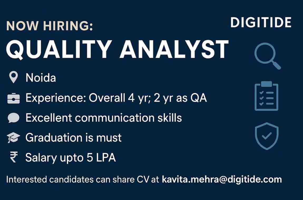 Quality Analyst Jobs