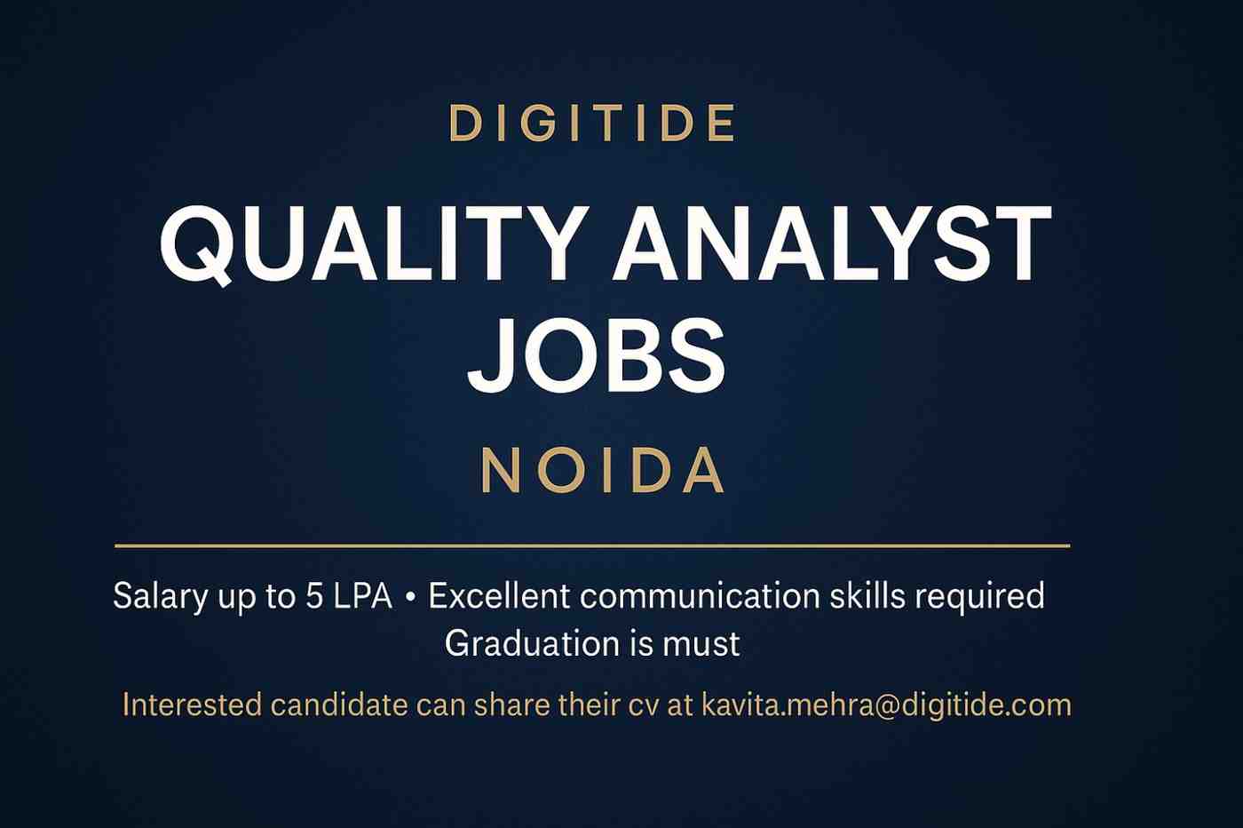 Quality Analyst Jobs