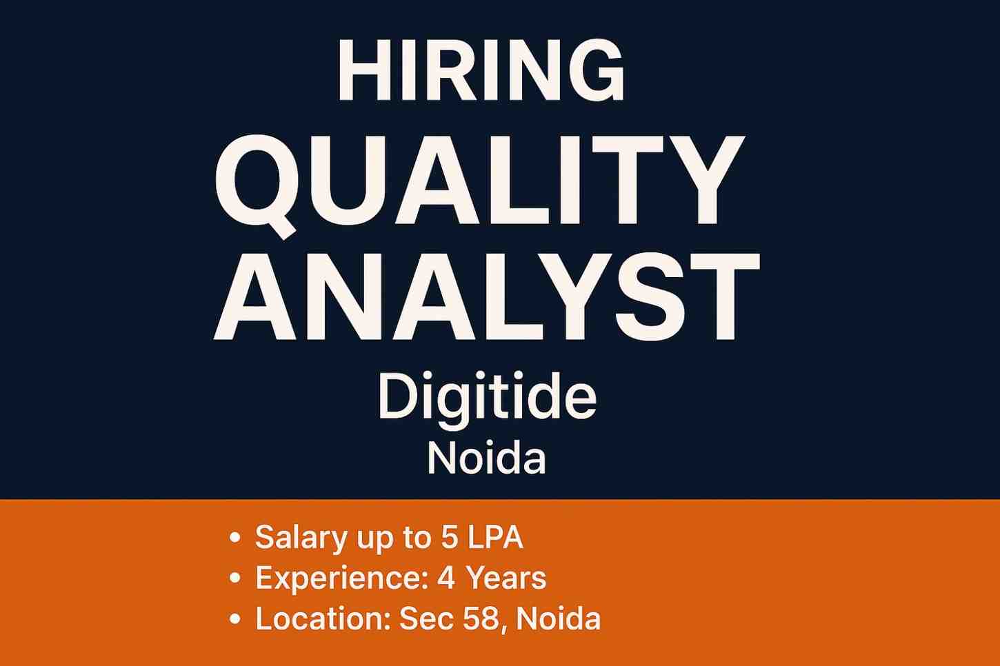 Quality Analyst Jobs