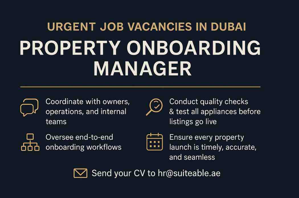 Urgent Job Vacancies in Dubai